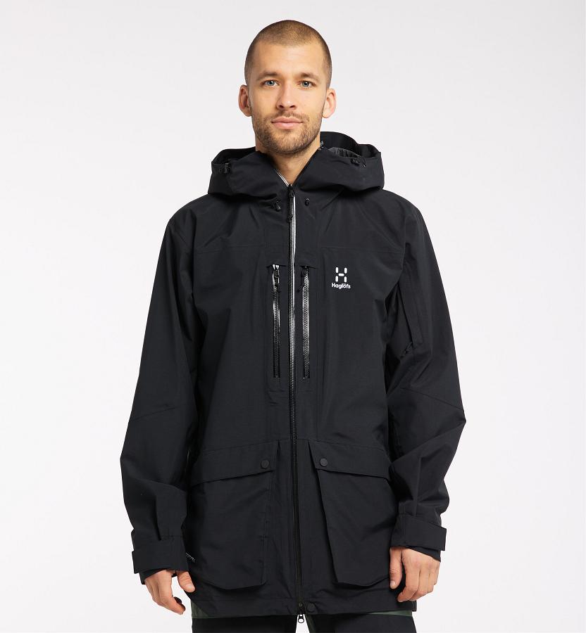 Haglöfs Elation GTX Parka Black For Mens GUZWY8316 Australia